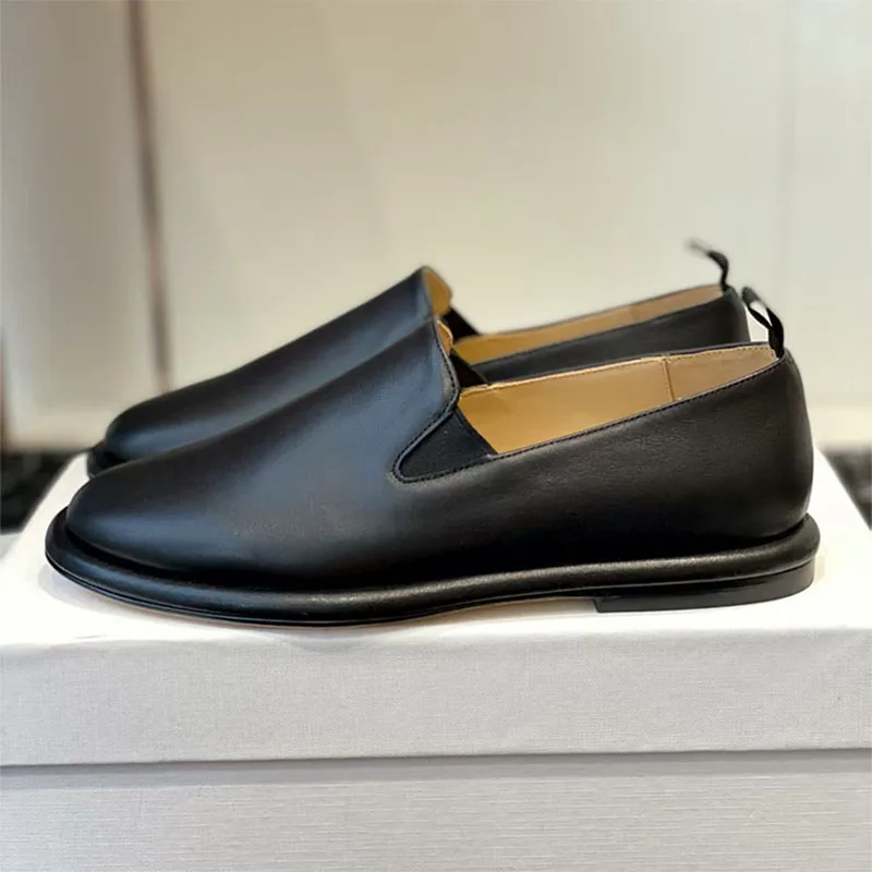 

Hot Selling Loafers For Woman Round Toe Slip-on Flat Shoes Women Comfort Walk Shoes Modern Genuine Leather Casual Shoes Women