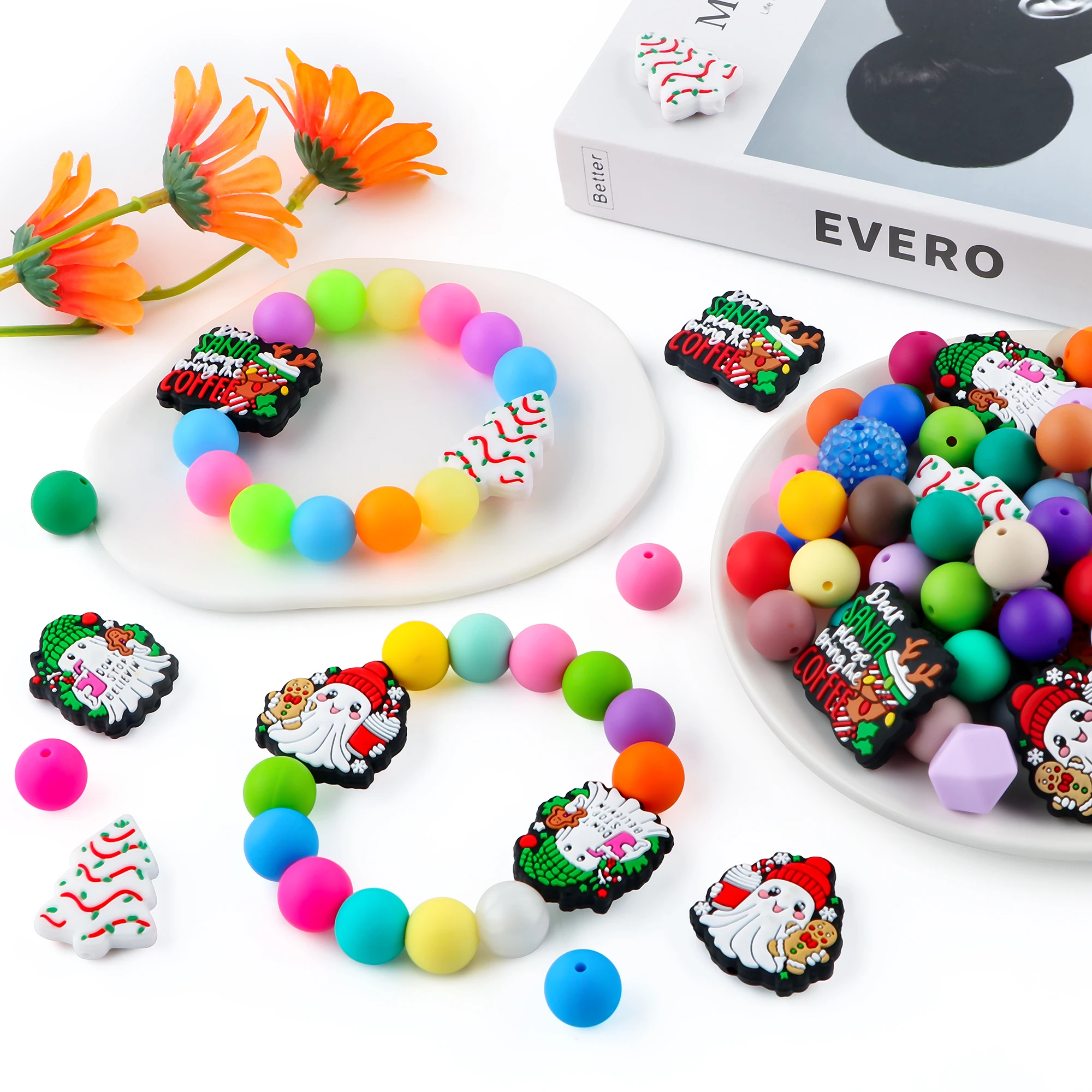 5/10pcs New Cartoon Rabbit Silicone Focal Beads For Making DIY Keychain Pen Bracelet Etc Handmade Products Accessories