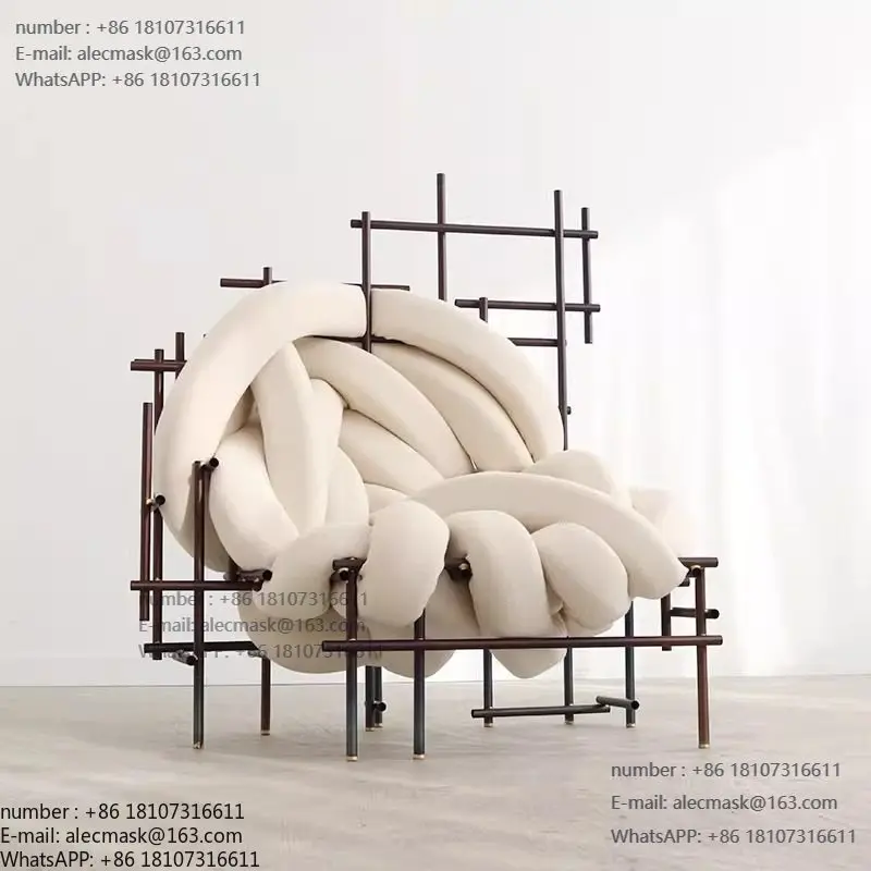 

Sofa hand-woven chair hotel lobby winding python sofa