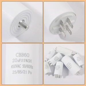 CBB60 시작 커패시터 450V 이중 삽입 전기 교체 모터 런 커패시터 공기 압축기 워터 펌프 나사 10 최고의 판매 에어 커패시터 -11