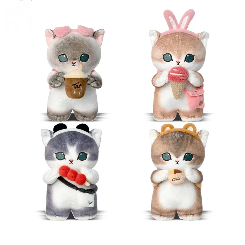 

Японский стиль Mofusand Shark Cat Bestie Shopping Series, плюшевые куклы, мультяшные куклы, милые и забавные игрушки для девочек, подарки