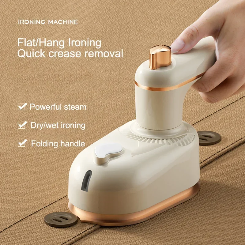 Mini Portable Ironing Machine Dry Wet Ironing Dual-Use Large-Capacity Water Tank Steam Strong for Clothes Wrinkle-free Styling