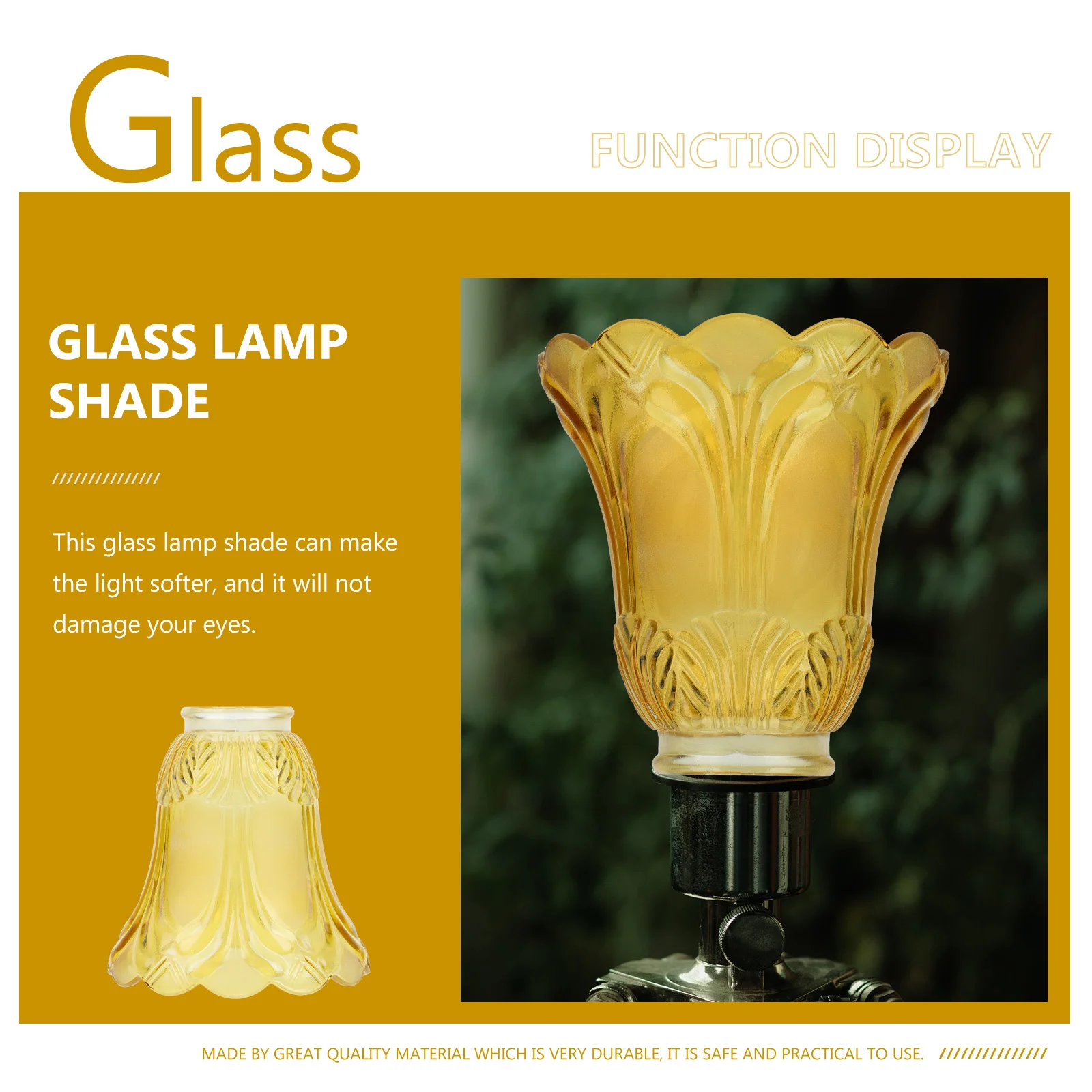 

Glass Lamp Shade Durable Soft Light Diffuser Safe Healthy Material Suitable Table Ceiling Chandelier Lampshade Cover