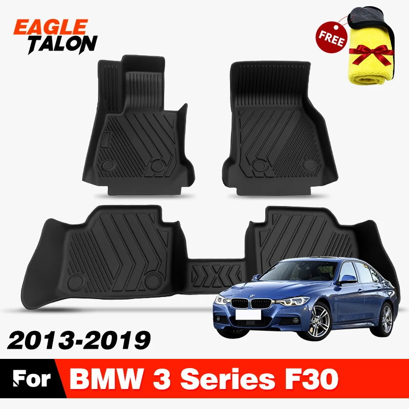 TPE Car Floor Mat For BMW 3 F30 2013-2019 18 17 16 15 14 Interior Protector Accessories Custom Full Carpet Cover Non-slip