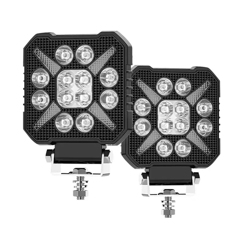 

AC34-4 Inch Car Square LED Work Light Strobe Headlight White Yellow Offroad Driving Light Spotlight For Truck Cars Suv Boat