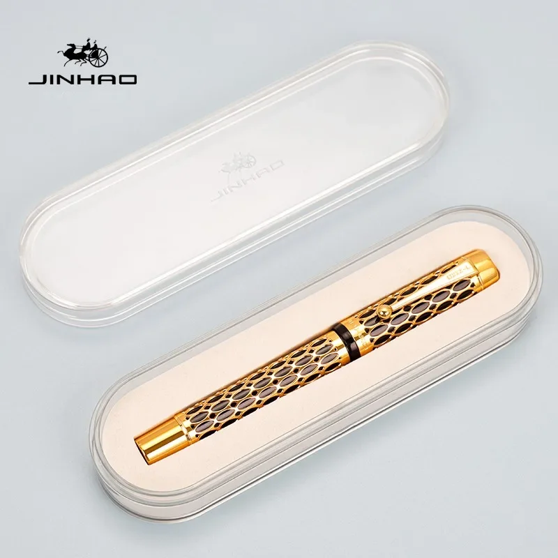 Imagem -05 - Caneta-tinteiro Caneta Caligrafia Papelaria Material Escolar e de Escritório Elegante Resina Série Oco ef f m Nib Jinhao100