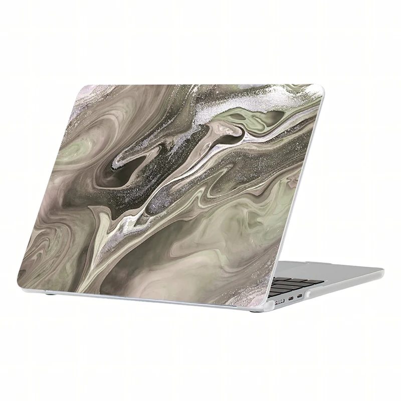 

Glitter Green Marble Hard PC Laptop Case For MacBook Air Pro 13 14 15 16inch Snap-on Anti-Scratch Notebook Protective Cover