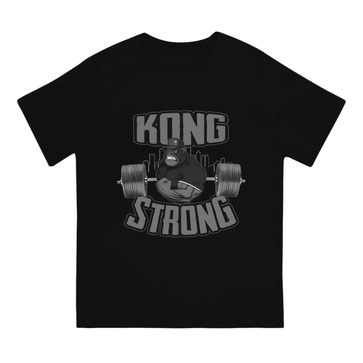 KONG STRONG T Shirts Men's  Novelty T-Shirt Crew Neck Crossfit Tee Shirt Short Sleeve Clothing New Arrival