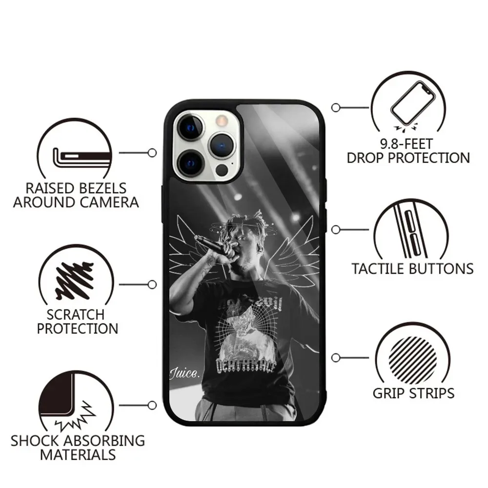 Hip Hop J-Juice Wrld Phone Case For iPhone 15,14,13,12,11,Plus,Pro,Max Mini Magsafe Magnetic Wireless Charging