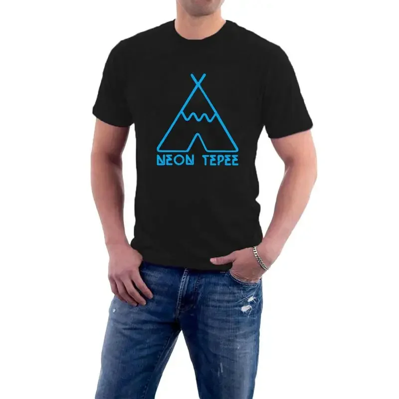 Full Neon Tepee T Shirt Mr Jolly Lives Next Door Comic Strip Rik Mayall Pub