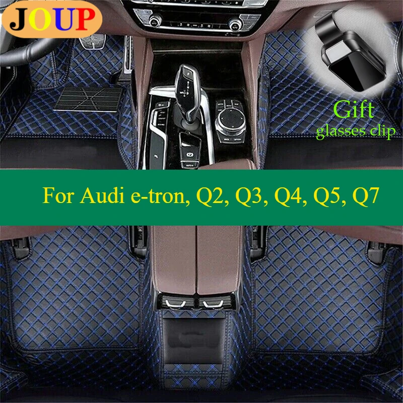 

For Audi e-tron, Q2, Q3, Q4, Q5, Q7 Car Foot Mats Luxury Waterproof Carpet Covers Interior Accessories Left /Right Hand Drive