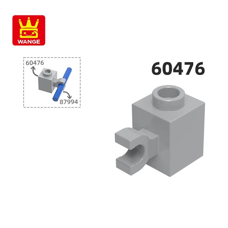 

WANGE 60476 100g/200PCS Modified 1x1 with Clip Block Moc Color Compatible with Brick DIY Children's Toy Assembly Parts