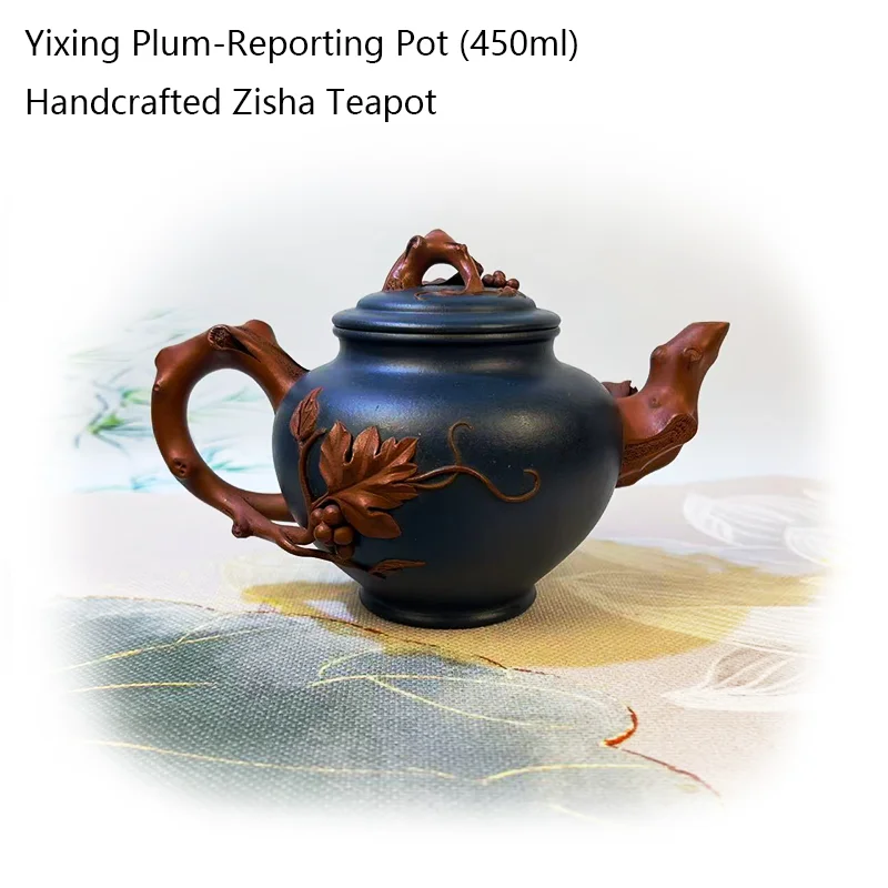 450ml Yixing Zisha Teapot Purple Clay Rare Raw Ore Kung Fu Tea Brewing Pot Luxury Collectible Gift for Tea Lovers