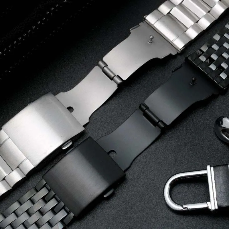 High Quality stainless steel watchband for Diesel DZ7263 DZ7330 DZ4358 watches strap Black silver 22mm 24mm 26mm 28mm 30mm 32mm