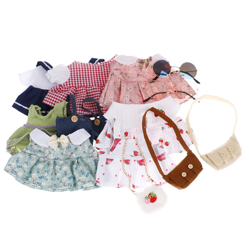 1PC Doll Clothes Dress Glasses Bags for 30cm Duck Plush Dolls Accessories