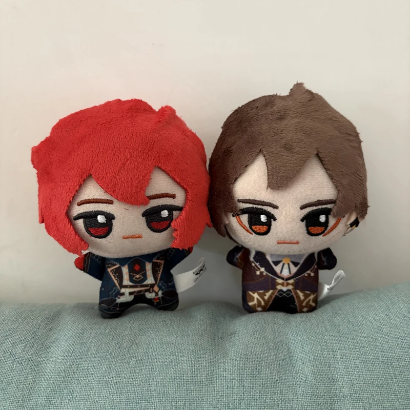 Multi-style Anime Game Genshin Impact Character Diluc Morax Kaeya Lumine Plush Toy Keychain Backpacks Plushie Doll Pendant Decor