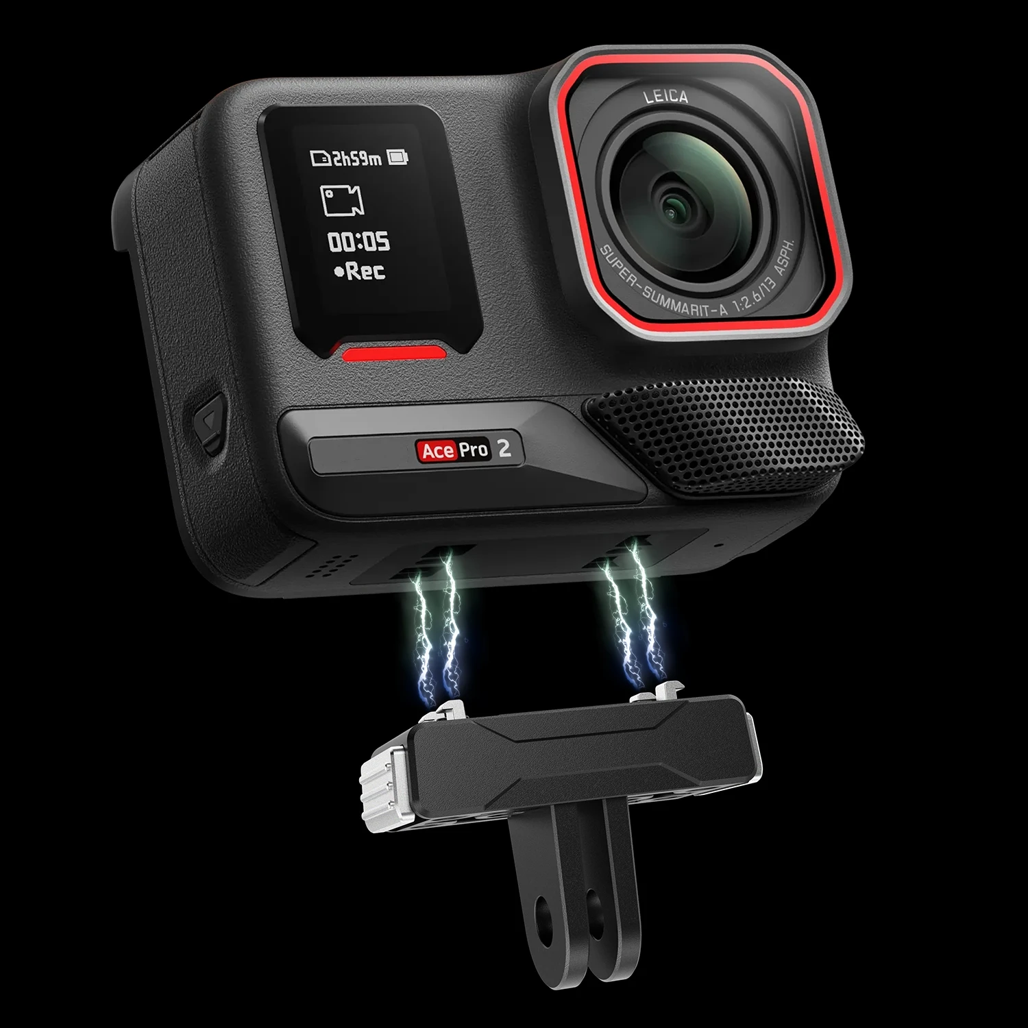 Magnetic Two Claw Adapter 1/4 Thread For Insta360 X5 Ace Pro 2 1 X4air Action Camera Accessories