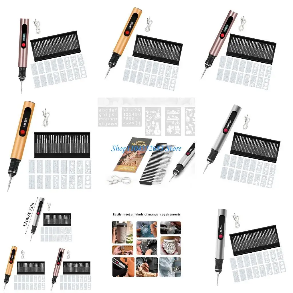 

Y6GD Portable Engraving Pen Featurings High Power Motor Adjustable Speed for Detailed Works on Multiple Materials