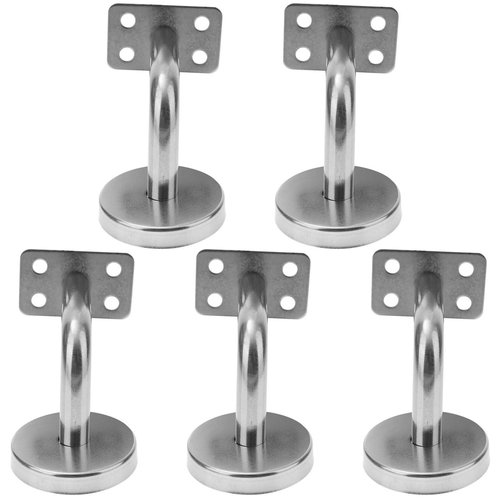 Hand Rail Brackets for Stairs Armrest Bolts Handrail Support Round Silver Bannister