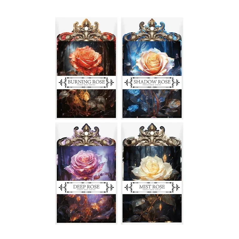 레트로 고딕 스타일 핸드북 소재, 가시 부시 시리즈, 종이 꽃 핸드북 콜라주, DIY 배경 쓰기 186*121mm, 20 매