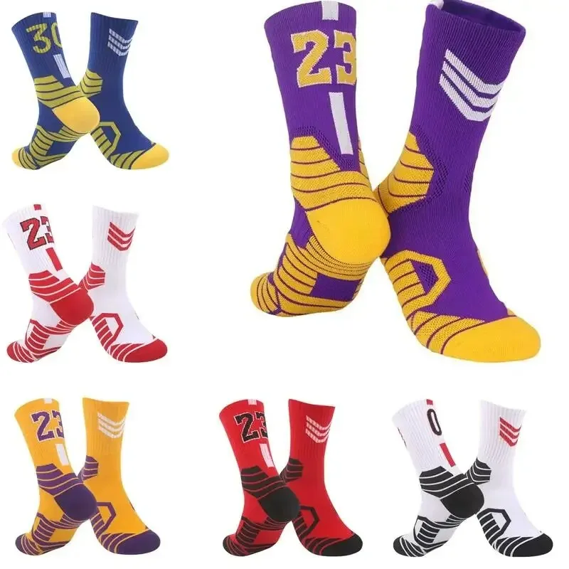 

Professional Basketball Socks Men Thickened Mid-calf Children Anti-slip High-calf Towel Bottom Sports Socks Polypropylene Fabric
