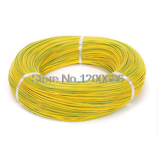 

10 Meters UL1007 Electronic Wire 22awg yellow-green PVC Electronic Wire Electronic Cable UL Certification
