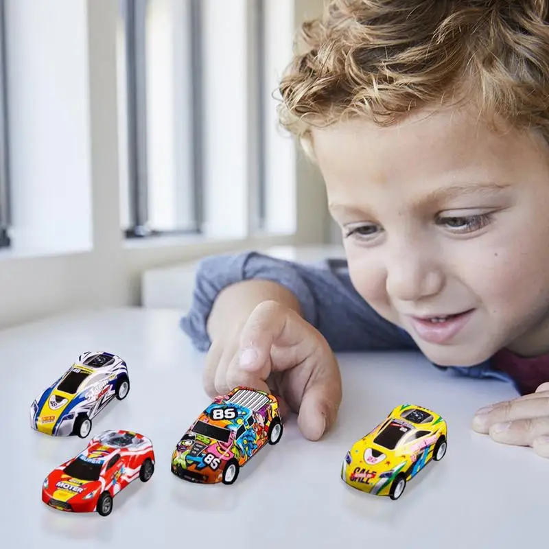 Coche de carreras de aleación extraíble, juego de 10 coches accionados por fricción, juguetes para niños y niñas, bolsas de regalos para juegos educativos