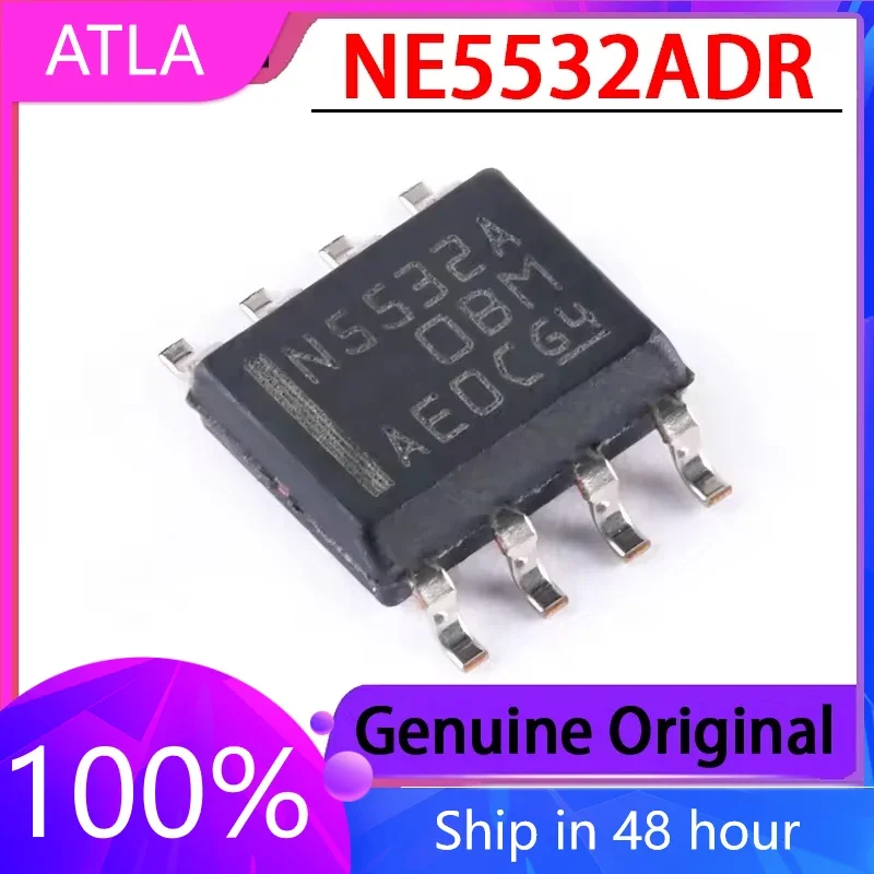 10PCS Original NE5532ADR Screen Printed N5532A Dual Low Noise Operational Amplifier Chip