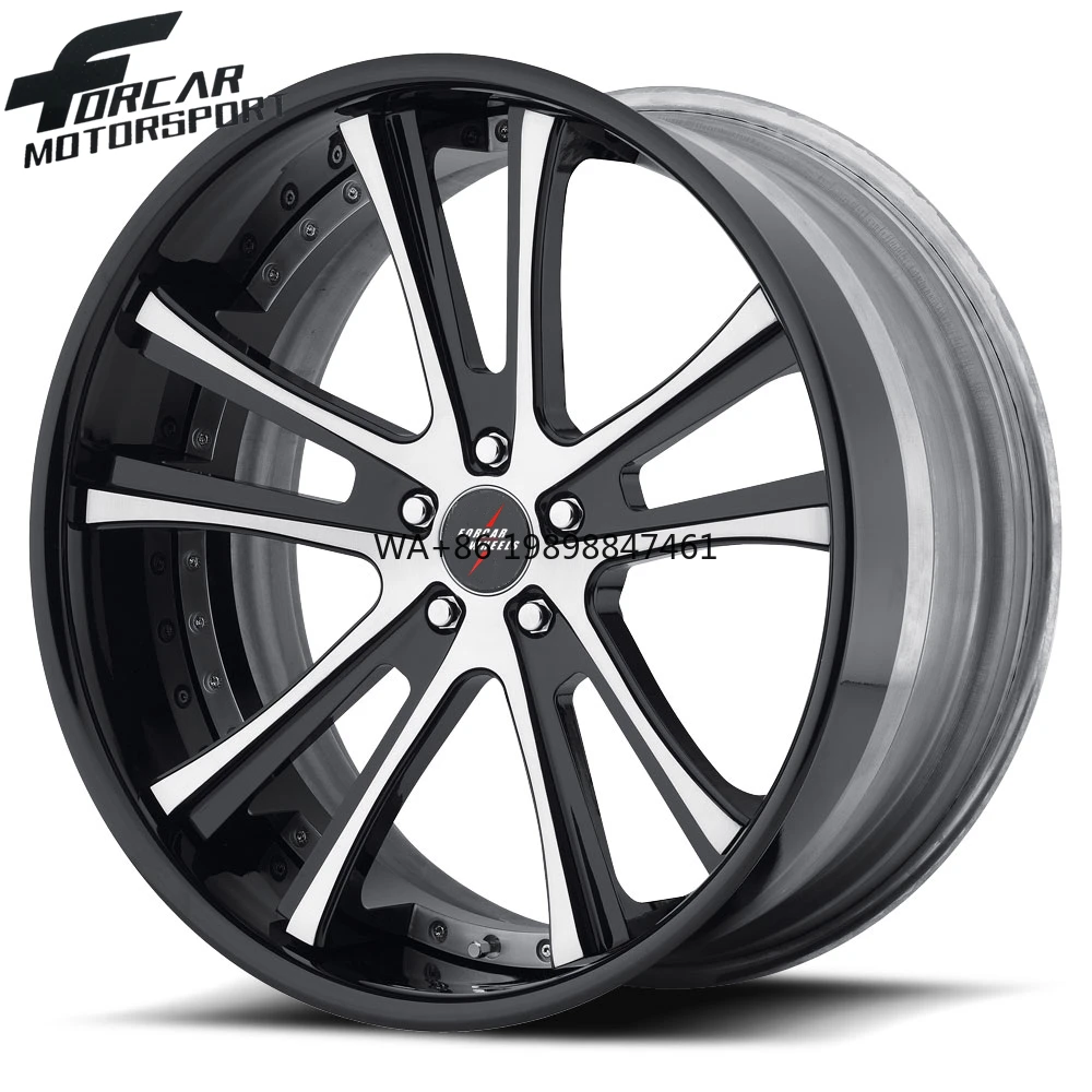 

Forcar Aftermarket 5 Spokes 2-Piece Design T6061 Best Price Custom Size 5*112 5*114.3 New Forged Wheels for High Quality