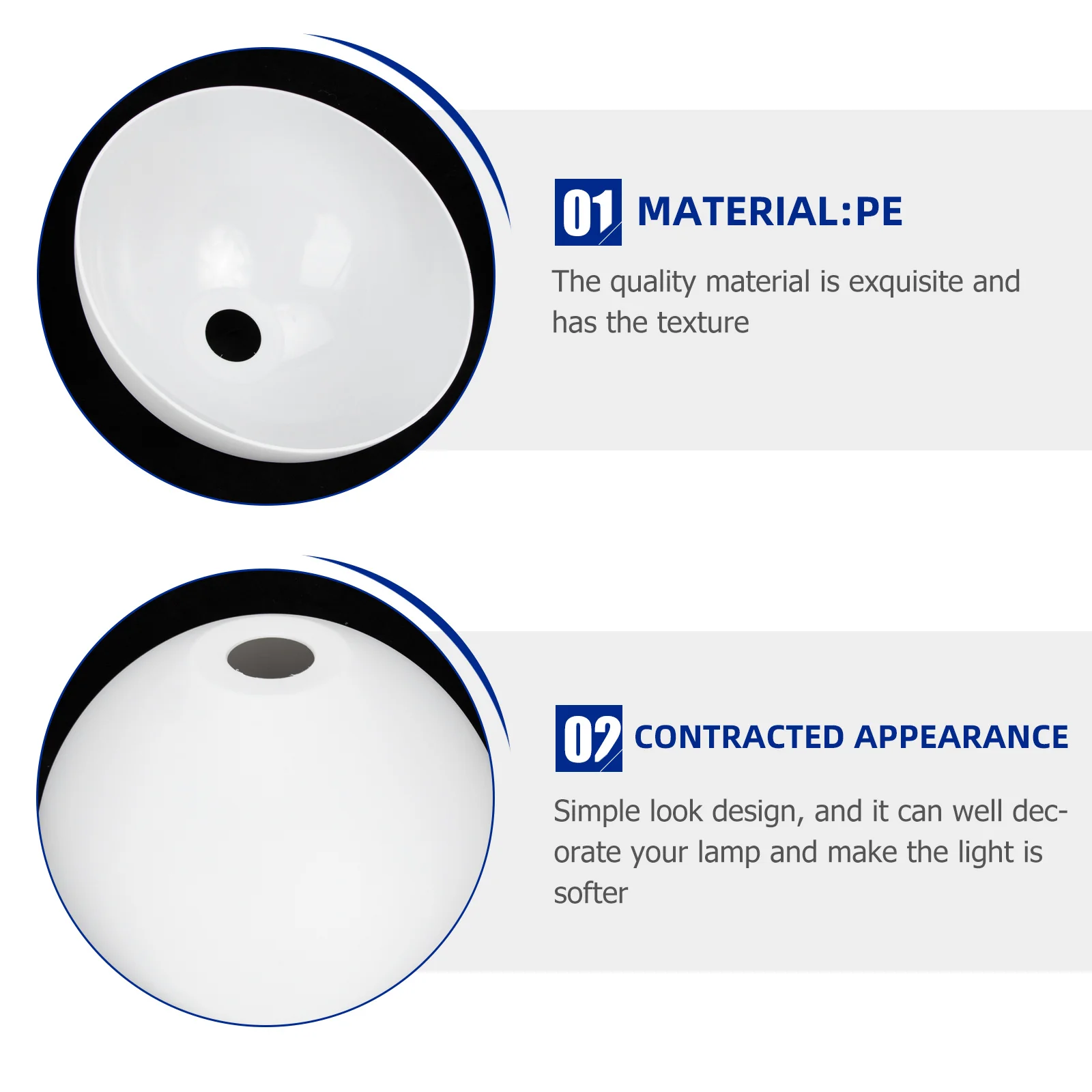 

2Pcs Mushroom Lamp Table Light Cover Easy Install Desk Lamp Lampshade Replacement for Home Office Living Room