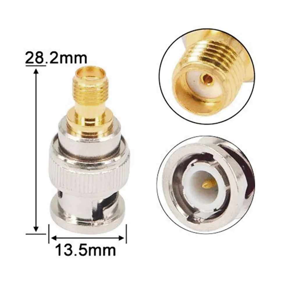 อะแดปเตอร์ชุดอะแดปเตอร์ SMA TO BNC RF ตัวผู้ตัวเมียตัวเมียตัวเชื่อมต่อโคแอกเซียลปลั๊กตัวผู้กับตัวเมีย (RF) 1/4/6/12/24ชิ้น