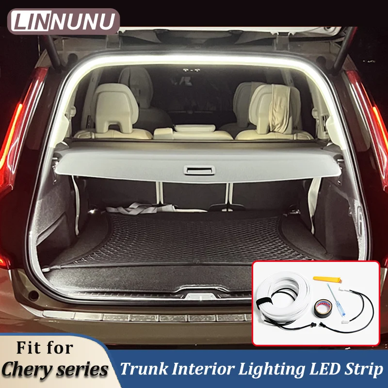 

LINNUNU Car Trunk Lighting For Chery Tiggo 2pro 4pro 7pro Arizzo 8 Trunk Atmosphere Light Modified Light Bar Interior Accessory