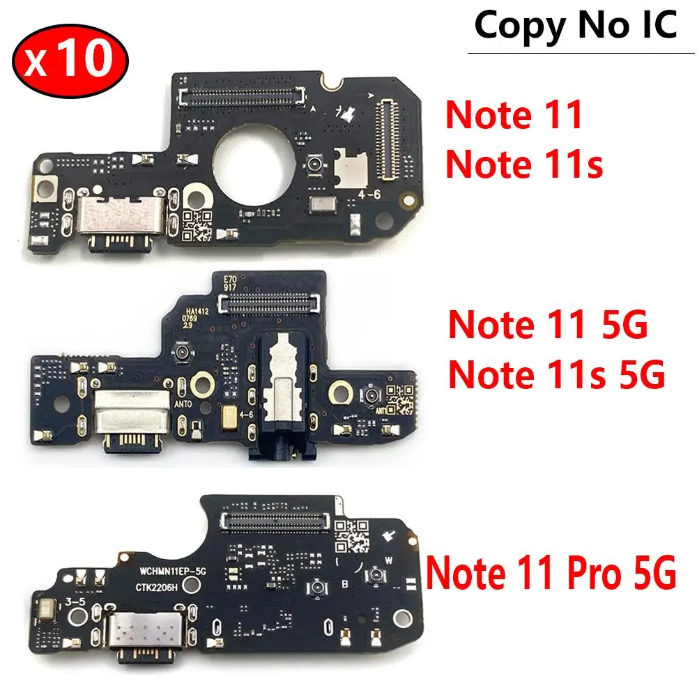 

10Pcs Dock Connector Micro USB Charger Charging Port Flex Cable Board For Xiaomi Redmi Note 11 Pro 11s 4G 5G Global Microphone