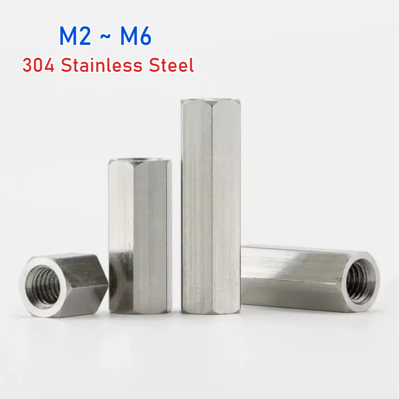 M2~M6 Stainless Steel Double Pass Hexagonal Stud PCB Motherboard Bracket Gasket Pillar Nut Internal Threaded Hollow Column Stud