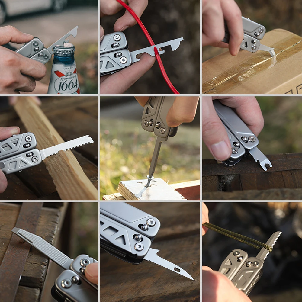Imagem -03 - Multi Ferramenta Camping Faca com Clipe de Bolso Edc Tactical Multitool Alicerça Caminhadas ao ar Livre Survival Multipurpose Tools Kit para Homens