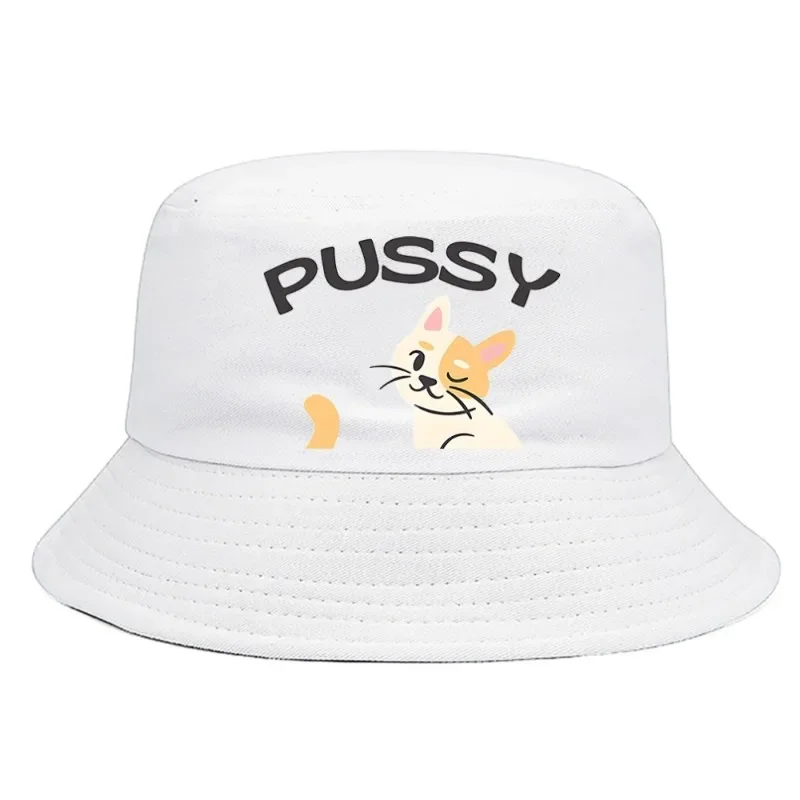 Pussy Eater Printed Bucket Hat Summer Foldable Bucket Hat Man Women Unisex Versatile Daily Outdoor Sunscreen Fishing Hunting Cap