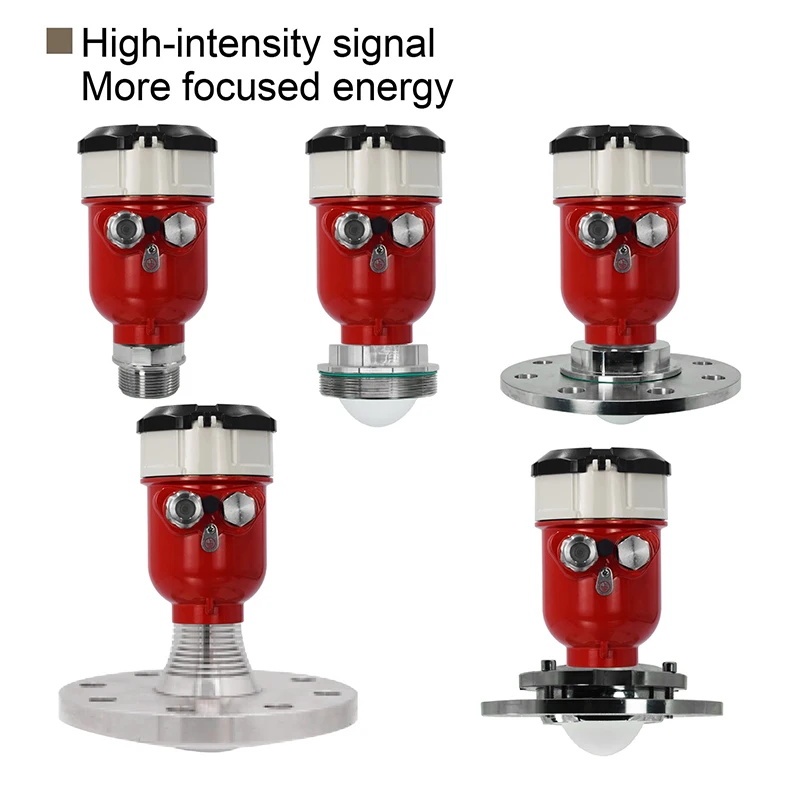 80GHz Radar Level Transmitter High Frequency Level Sensor DN80 Universal Flange Powder Silo Level Measurement