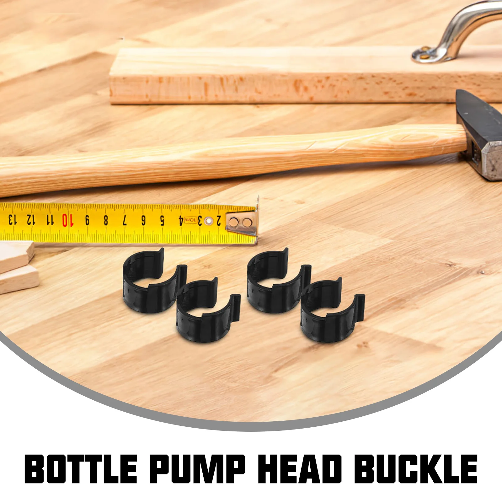 50 قطعة من مشابك رأس المضخة: مشبك زجاجة عالمي مانع للتسرب لموزعات زيت غسول الشامبو وقفل المضخة البلاستيكية #3