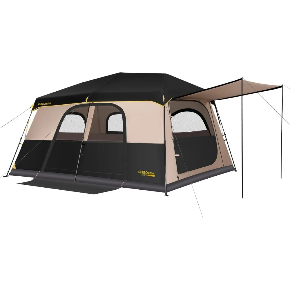

Instant Setup 8-10 Person Waterproof Cabin Tent with Carry Bag for Family Camping and Hiking
