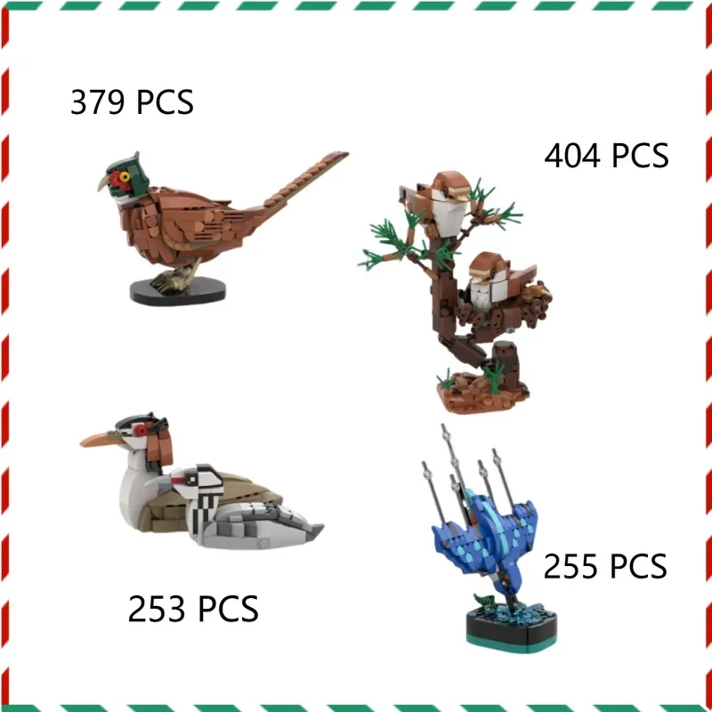 

MOC Cute Birds Animal Building Blocks Set - Creative Nature Birds Model Kit, DIY Educational Toys for Kids Children Gift