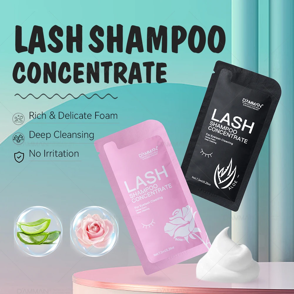 Shampoing concentré pour extensions de cils, Mousse Super concentrée, nettoyant Non irritant pour Salon et usage domestique