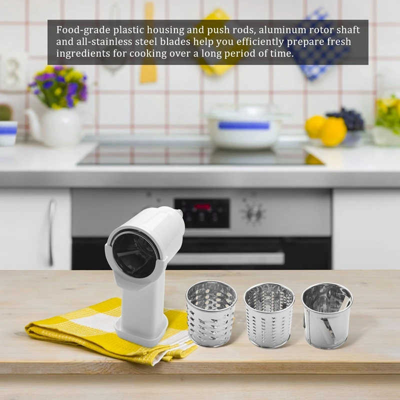 ผัก/เครื่องหั่นย่อย/ชีสขูดสำหรับ KitchenAid Stand Mixer Attachment หั่น Shredding อุปกรณ์เสริม