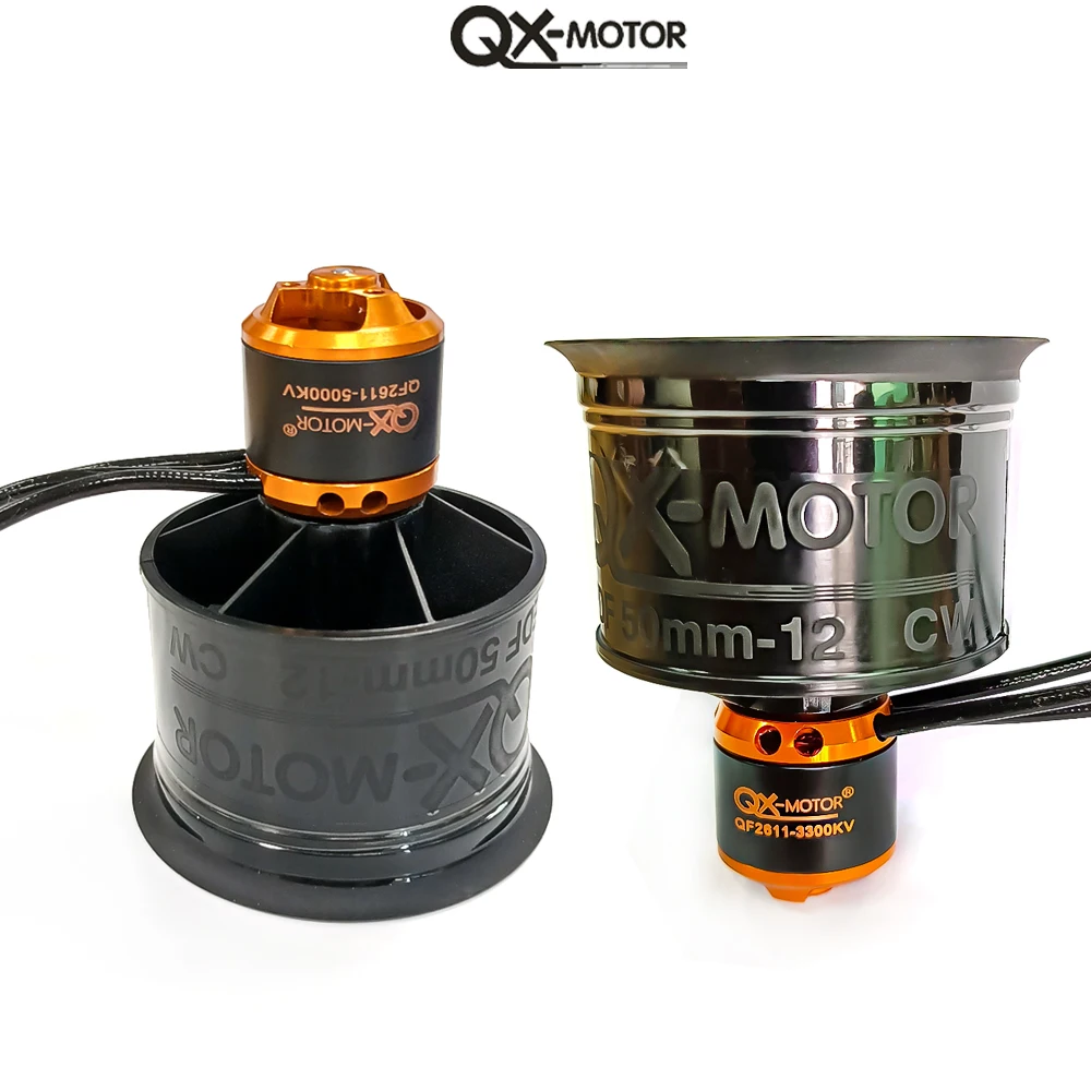 

QX-MOTOR 50mm EDF Ducted fan 12 blades CW CCW QF2611 3300/4000/4600/5000KV Brushless motor For FMS Multirotor Airplane Toy Parts