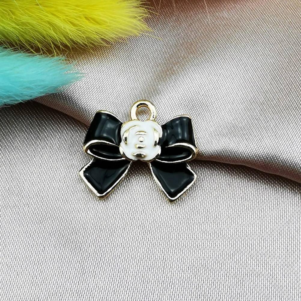 

20pcs Bow Charms Diy Jewelry Making Supplies For Earrings Necklaces Bracelets Keychain Hanging Craft Decor Alloy Pendants