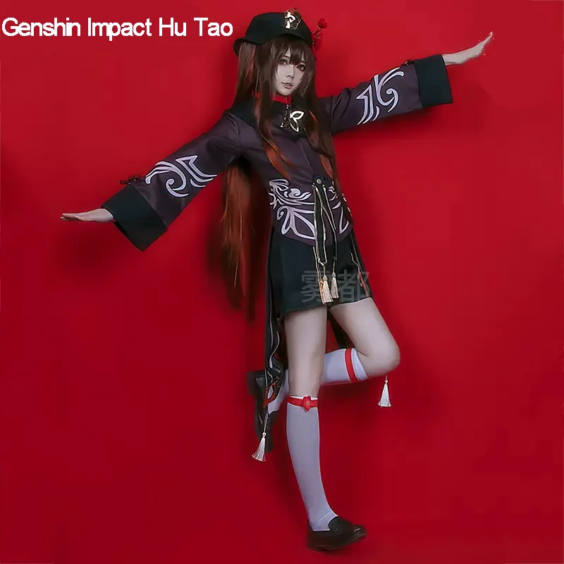 Spots Cos Genshin Impact Anime Game Cosplay Hall Master Hu Tao Woman Full Set Of Clothes