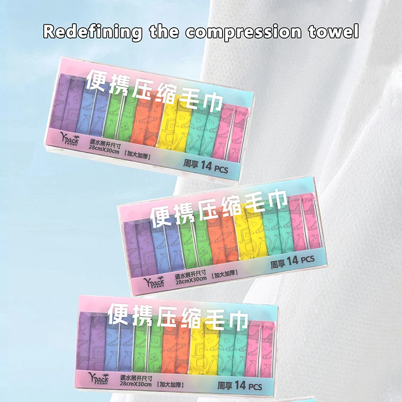 20 Pc Portable Disposable Compressed Towels Soft Small Face Towels Travel Absorbent Compressed Towels Travel Essentials image 2