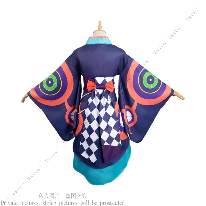 Anime Mononoke Cosplay Movie Medicine Seller Kusuriuri Cosplay Costume Kimono Golden Wig Shoe Hallowen Christmas Roleplay Clogs