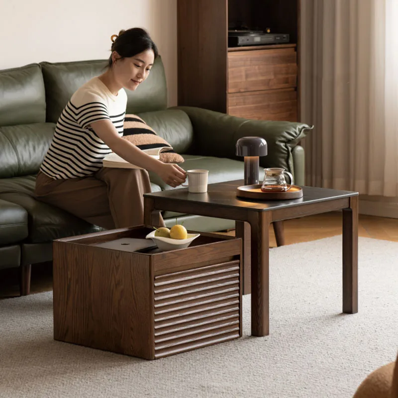 

Glam Hidden Storage Coffee Table With Storage Cool Neutral Tea Coffee Table Modern Living Room Table De Salon Luxury Furniture