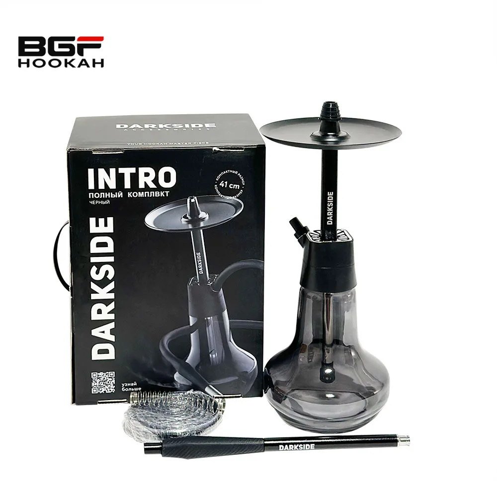 41CM Black Darkside Intro Hookah Narguile Cachimbas Chicha Shisha Smoking Accessories Hookah Set