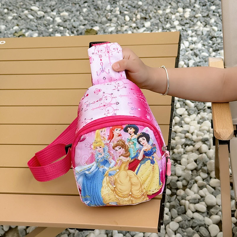 Disney Cartoon Chest Pack Frozen Princess Messenger Bag Boys Girls Outdoor Crossbody Bags Children\'s Bag Leisure Zero Wallet